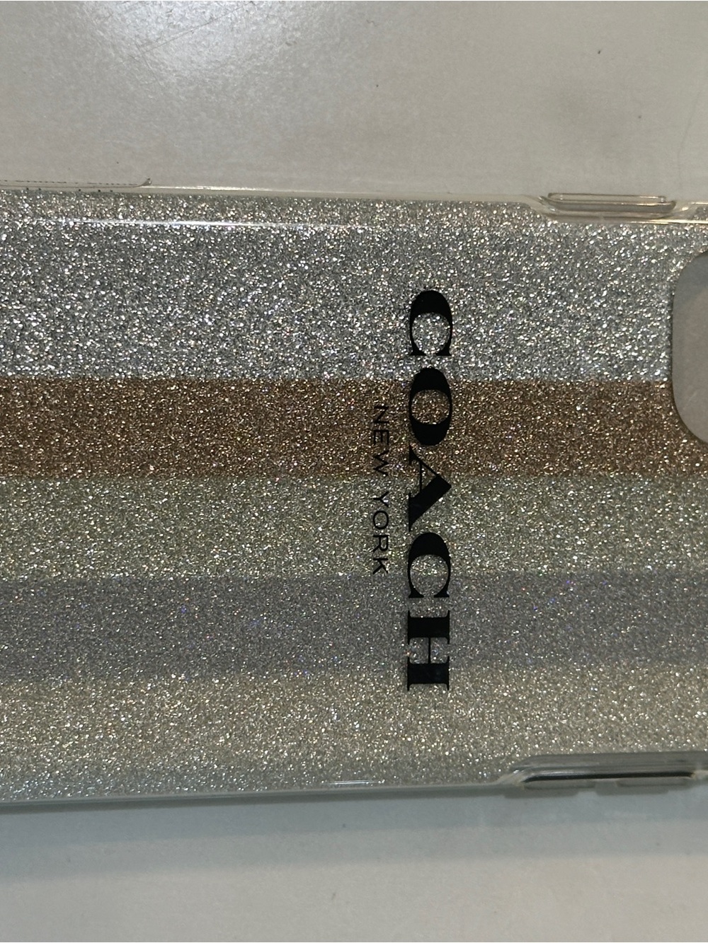 Coach Glitter Stripe Phone Case by Incipio - glitter stripes new without Box - Picture 4 of 8